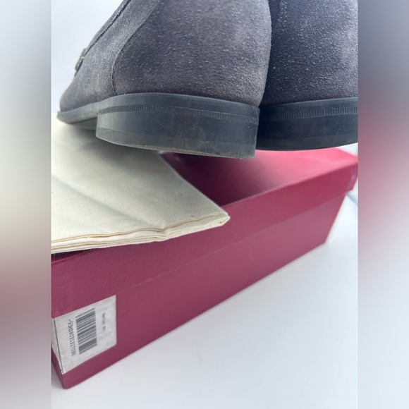 Salvatore Ferragamo Gancini Bit Loafers Men's US 9 D Gray Suede Leather Silver - Picture 8 of 15